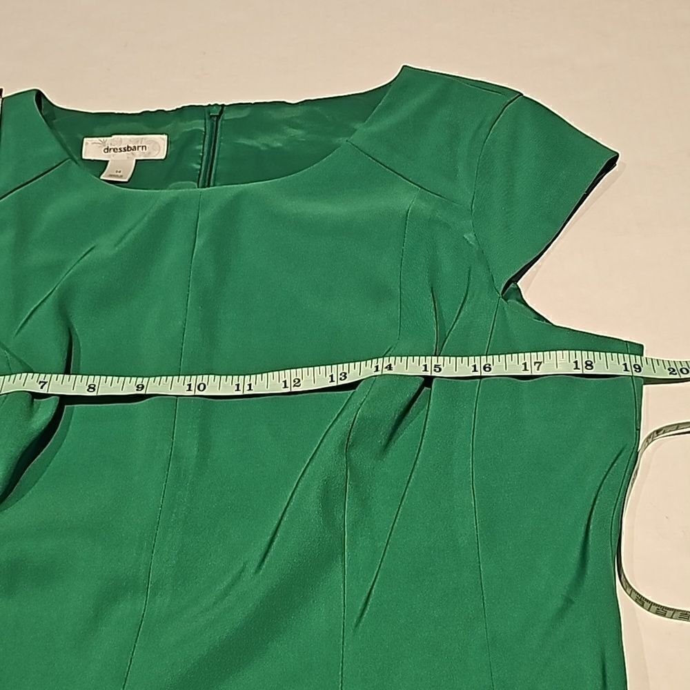 Emerald green fit n flare dress by Dressbarn size 14 - Picture 8 of 12